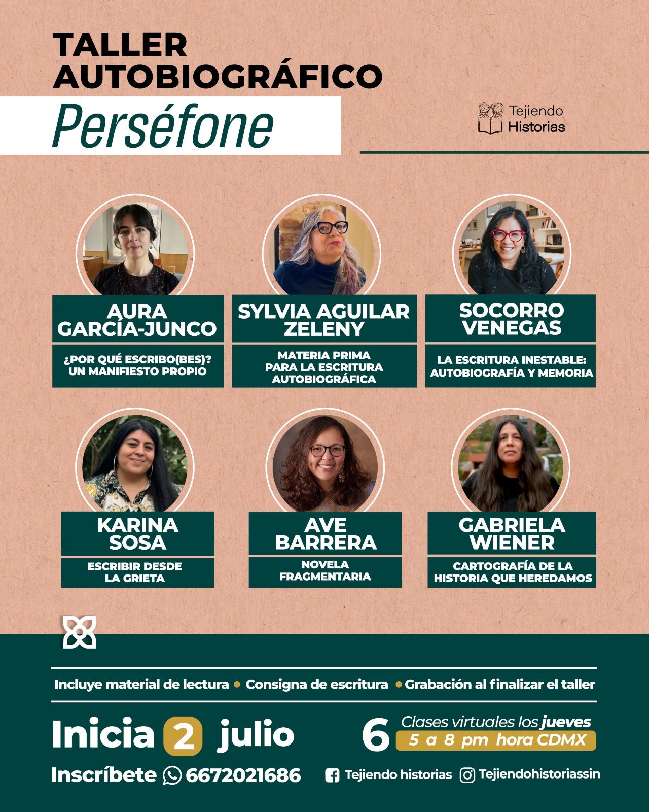 Taller de escritura Autobiográfica "Perséfone"