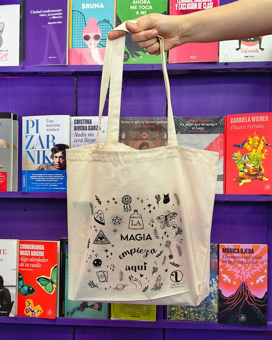 Tote Bag  Blanca "La magia empieza aquí"